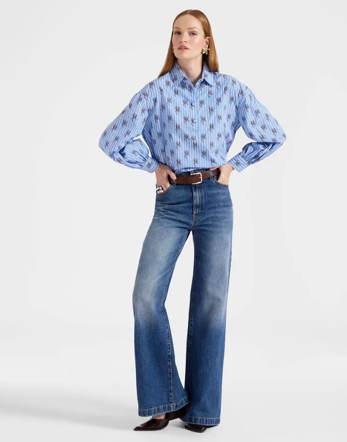 Ready To Wear Shorts and Pants La Double J Flare Jeans Blue In Denim