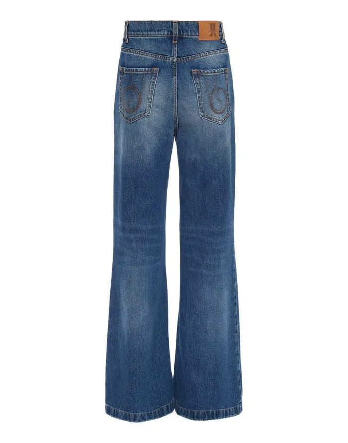 Ready To Wear Shorts and Pants La Double J Flare Jeans Blue In Denim Ready To Wear Shorts and Pants La Double J Flare Jeans Blue In Denim