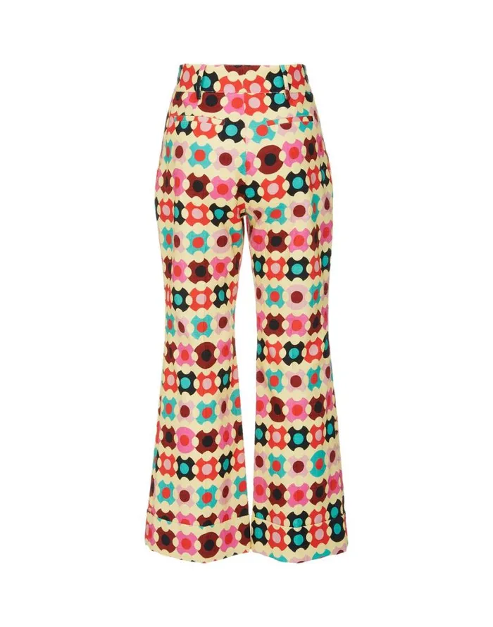 Ready To Wear Shorts and Pants La Double J Hendrix Pants Groovy Dot Giallo In Shot Cotton Ready To Wear Shorts and Pants La Double J Hendrix Pants Groovy Dot Giallo In Shot Cotton