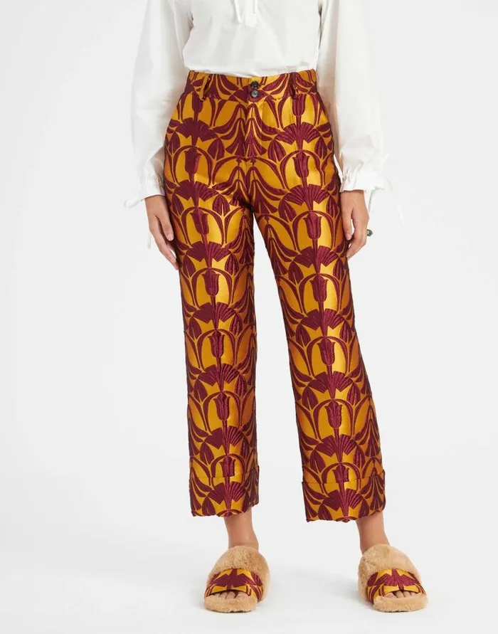 Ready To Wear Shorts and Pants La Double J Hendrix Pants Papyrus Gold In Jacquard Ready To Wear Shorts and Pants La Double J Hendrix Pants Papyrus Gold In Jacquard