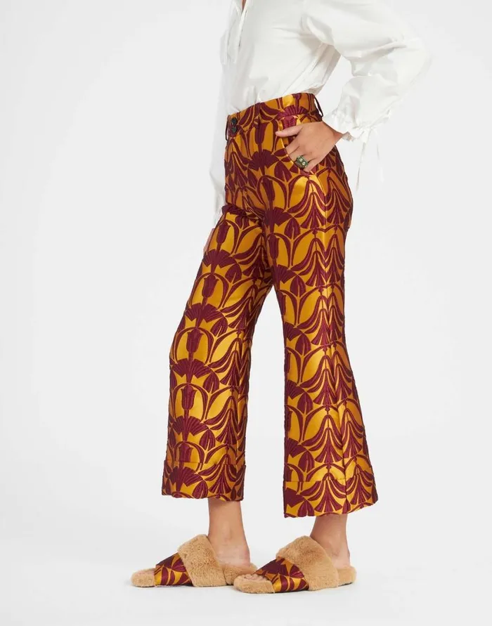 Ready To Wear Shorts and Pants La Double J Hendrix Pants Papyrus Gold In Jacquard Ready To Wear Shorts and Pants La Double J Hendrix Pants Papyrus Gold In Jacquard