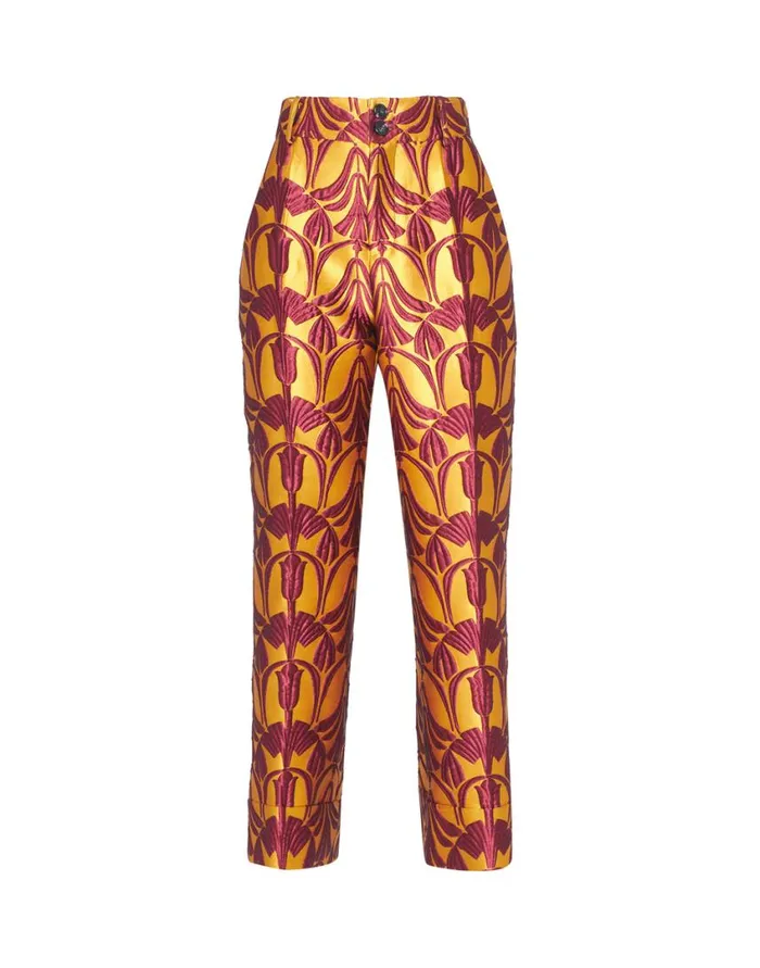 Ready To Wear Shorts and Pants La Double J Hendrix Pants Papyrus Gold In Jacquard Ready To Wear Shorts and Pants La Double J Hendrix Pants Papyrus Gold In Jacquard
