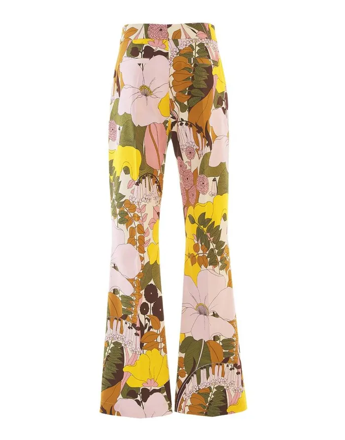 Ready To Wear Shorts and Pants La Double J Saturday Night Pants Big Flower Rose In Heavy Cotton Stretch Ready To Wear Shorts and Pants La Double J Saturday Night Pants Big Flower Rose In Heavy Cotton Stretch