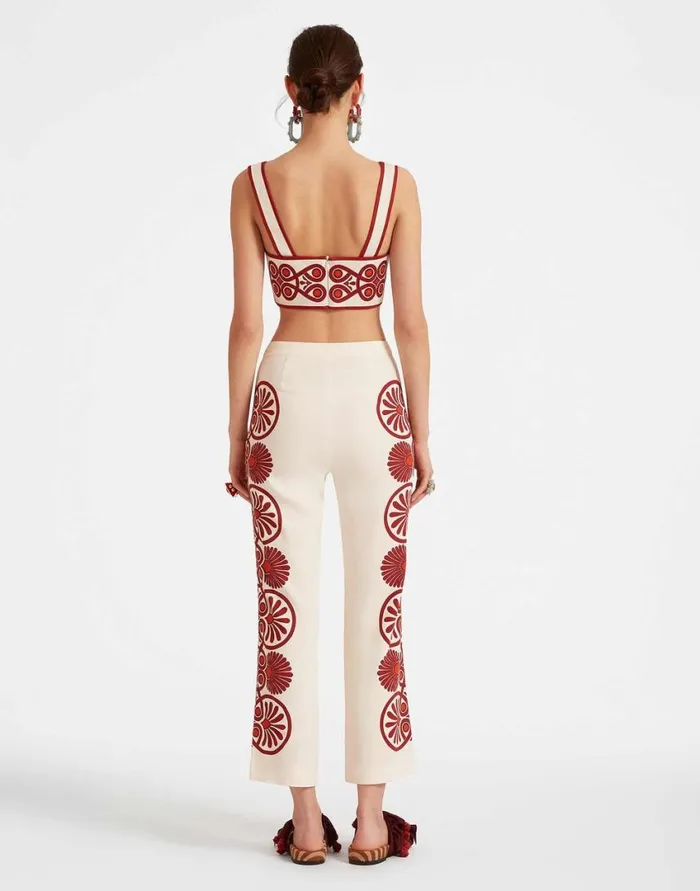 Ready To Wear Shorts and Pants La Double J Stretch Pants Medallion Place Cream In Envers Satin Ready To Wear Shorts and Pants La Double J Stretch Pants Medallion Place Cream In Envers Satin