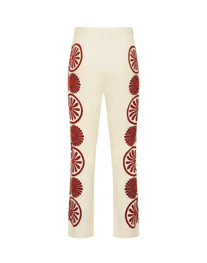 Ready To Wear Shorts and Pants La Double J Stretch Pants Medallion Place Cream In Envers Satin Ready To Wear Shorts and Pants La Double J Stretch Pants Medallion Place Cream In Envers Satin
