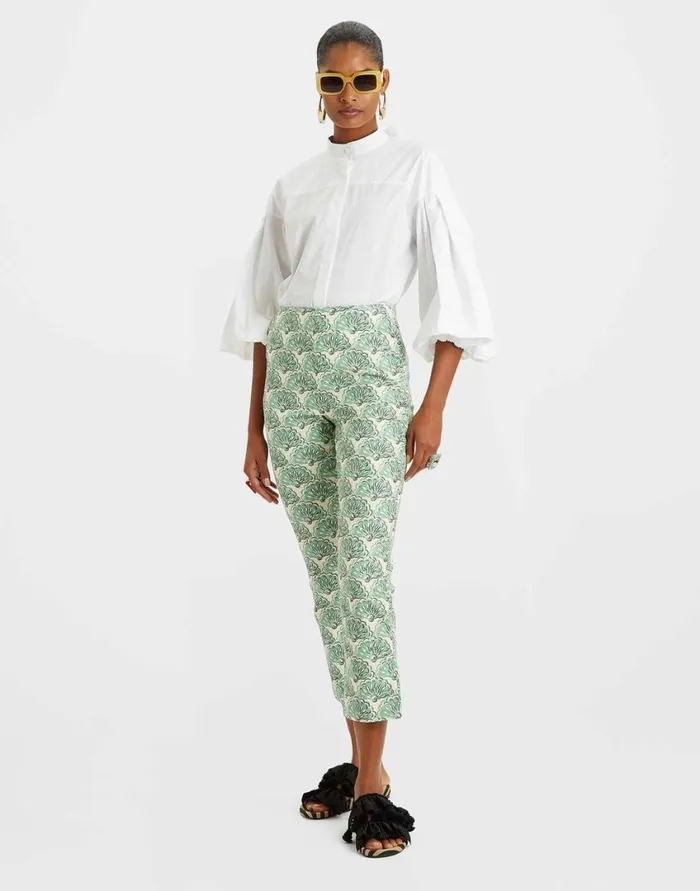Ready To Wear Shorts and Pants La Double J Torero Pants Fans Mint In Shot Cotton