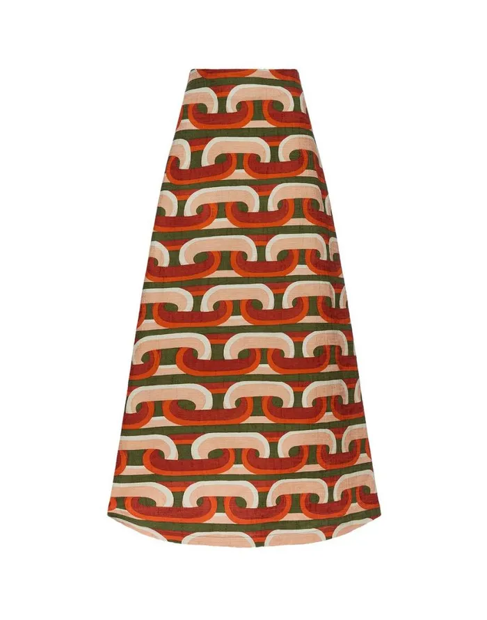 Ready To Wear Skirts La Double J ALong Skirt Prometheus Pale Pink In Shot Cotton
