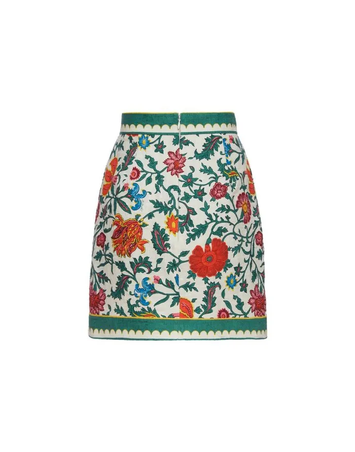 Ready To Wear Skirts La Double J Baia Mini Skirt Dragonflower Mini Multicolor In Shot Cotton Ready To Wear Skirts La Double J Baia Mini Skirt Dragonflower Mini Multicolor In Shot Cotton