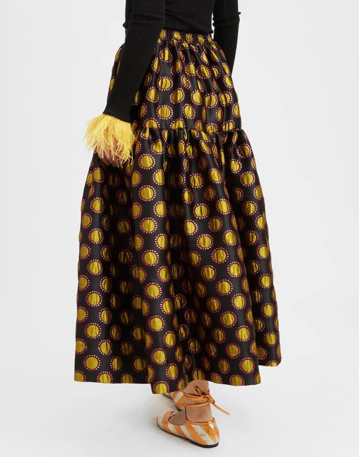 Ready To Wear Skirts La Double J Oscar Skirt Winter Sun Black In Jacquard Ready To Wear Skirts La Double J Oscar Skirt Winter Sun Black In Jacquard