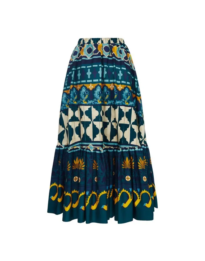 Ready To Wear Skirts La Double J Sunset Skirt Casareale Place Emerald In Summer Poplin Ready To Wear Skirts La Double J Sunset Skirt Casareale Place Emerald In Summer Poplin