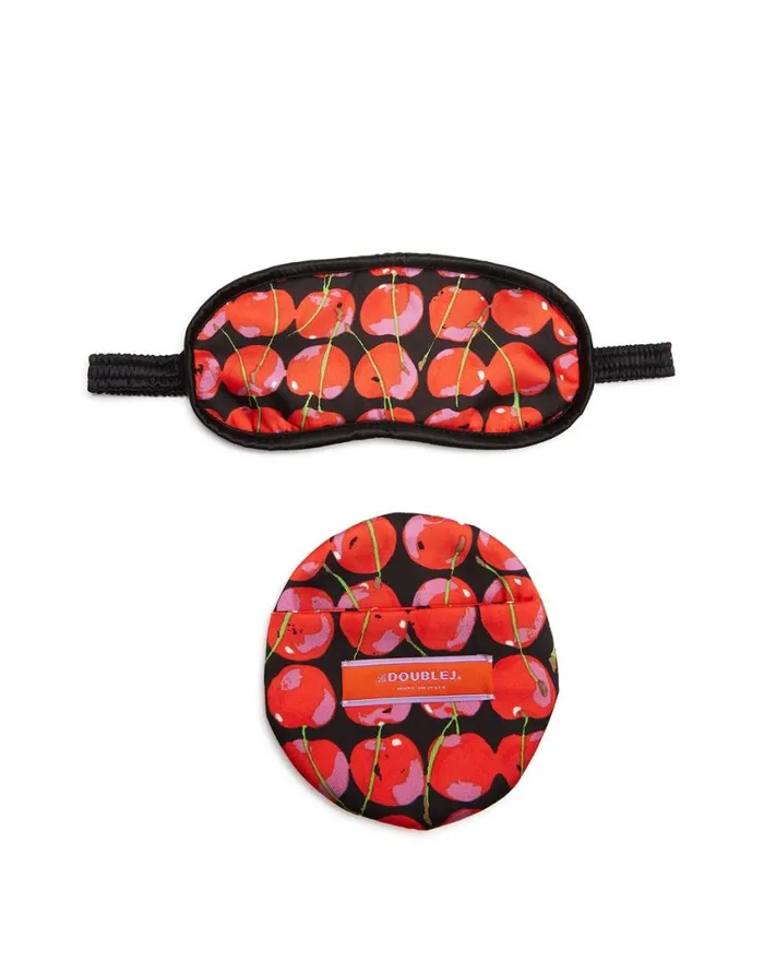 Ready To Wear Small Accessories La Double J Mask Case Black Cherries In Twill Ready To Wear Small Accessories La Double J Mask Case Black Cherries In Twill