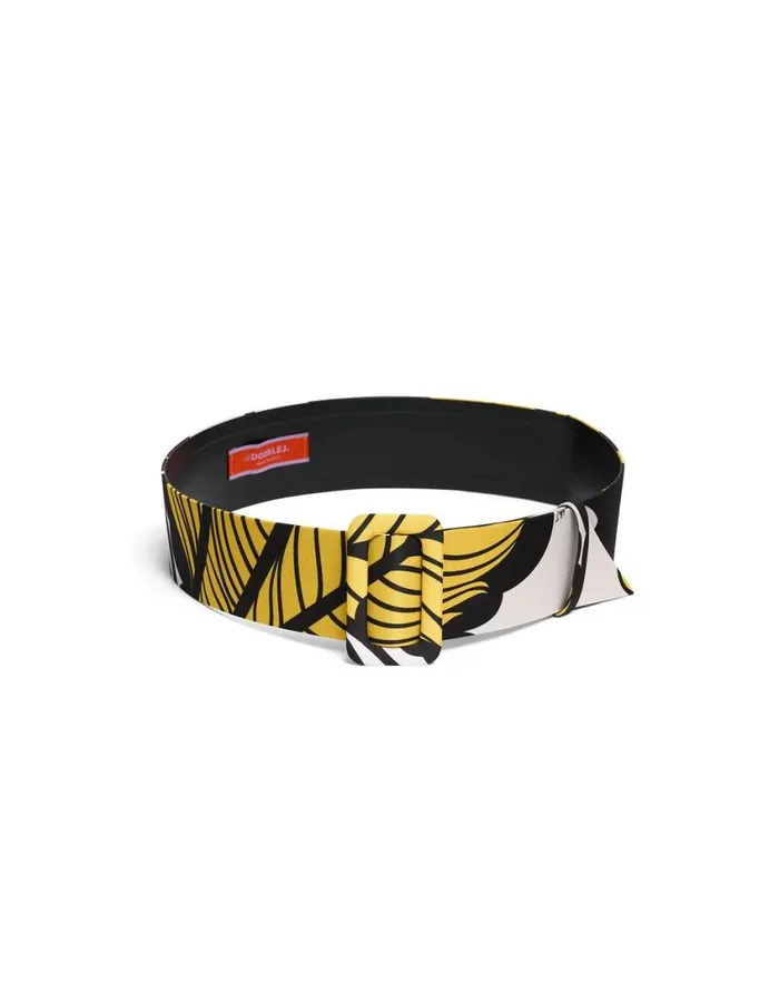 Ready To Wear Small Accessories La Double J Medium Belt Marea Black and White In Light Faille Ready To Wear Small Accessories La Double J Medium Belt Marea Black and White In Light Faille