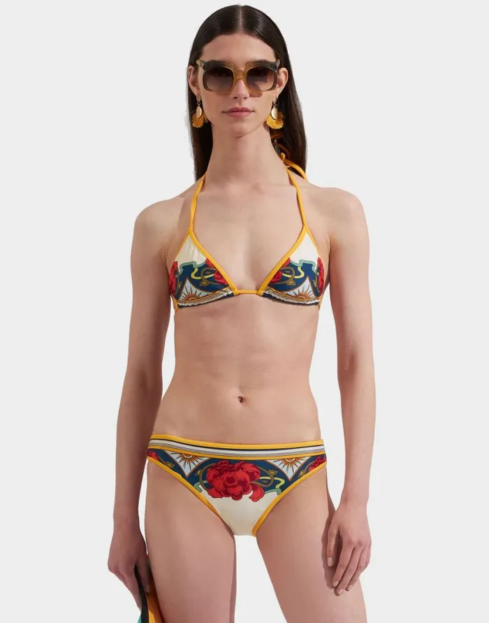 Ready To Wear Swimwear La Double J Bikini Top Placed Taormina Place Ivory In Lycra Ready To Wear Swimwear La Double J Bikini Top Placed Taormina Place Ivory In Lycra