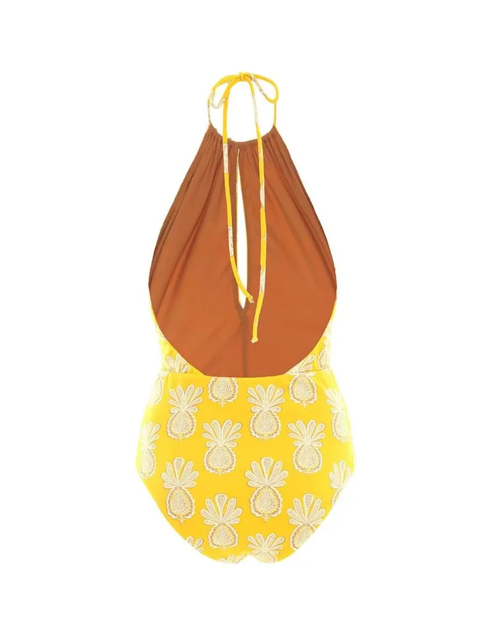 Ready To Wear Swimwear La Double J Esther Swimsuit Pineapple Sunflower In Lycra Ready To Wear Swimwear La Double J Esther Swimsuit Pineapple Sunflower In Lycra
