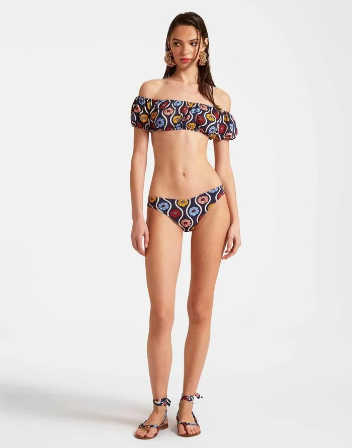 Ready To Wear Swimwear La Double J Mirage Top Whitsun Mini Blue In Piquet Lycra Ready To Wear Swimwear La Double J Mirage Top Whitsun Mini Blue In Piquet Lycra
