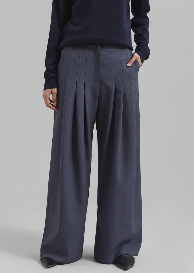 Regina Pleated Trousers 8211 Grey Women The Frankie Shop Clothing
