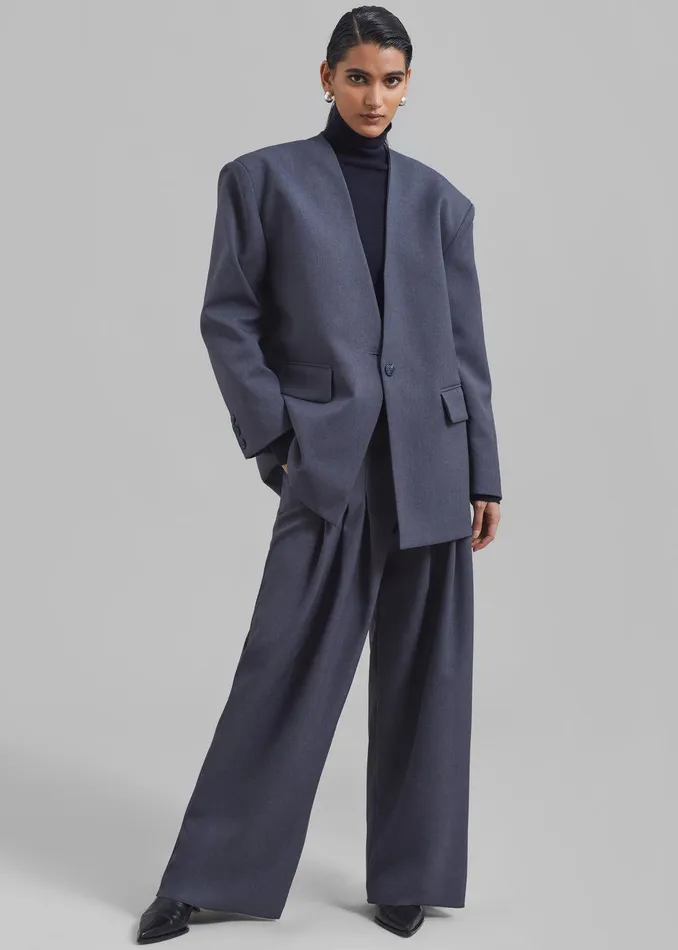 Regina Pleated Trousers 8211 Grey Women The Frankie Shop Clothing