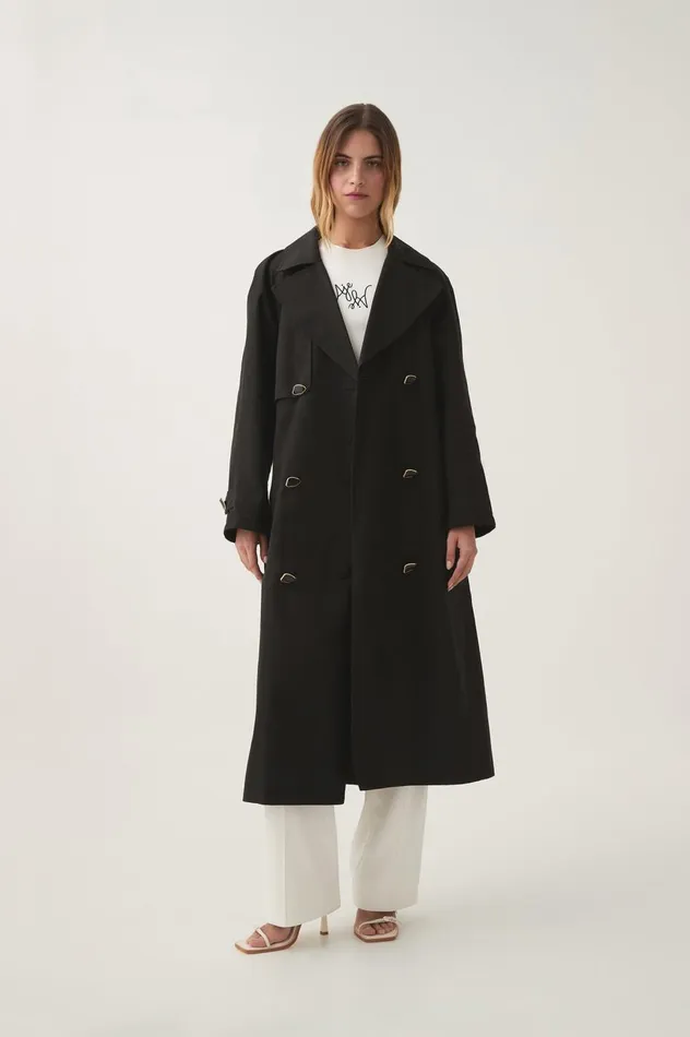 Replica Trench Coat Black Women Aje Blazers Jackets and Coats