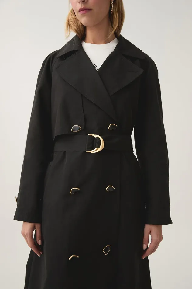 Replica Trench Coat Black Women Aje Blazers Jackets and Coats Replica Trench Coat Black Women Aje Blazers Jackets and Coats