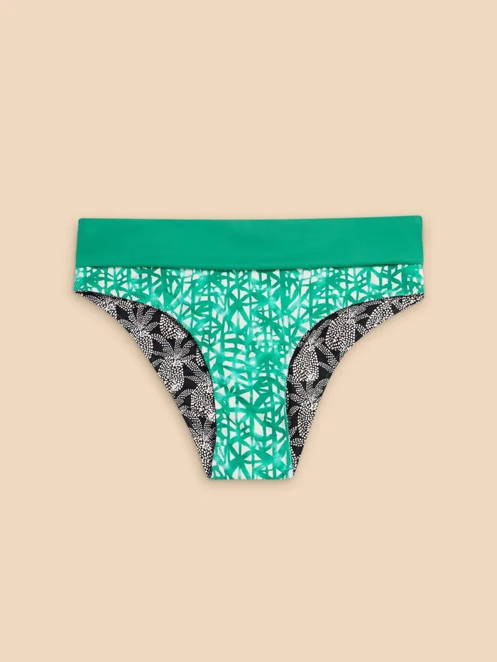 Reversible Fold Down Bottom Green Multi Women White Stuff Swimwear Reversible Fold Down Bottom Green Multi Women White Stuff Swimwear
