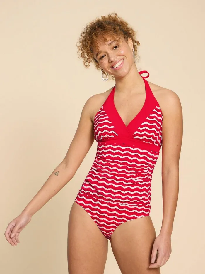 Reversible Fold Down Bottom Red Multi Women White Stuff Swimwear