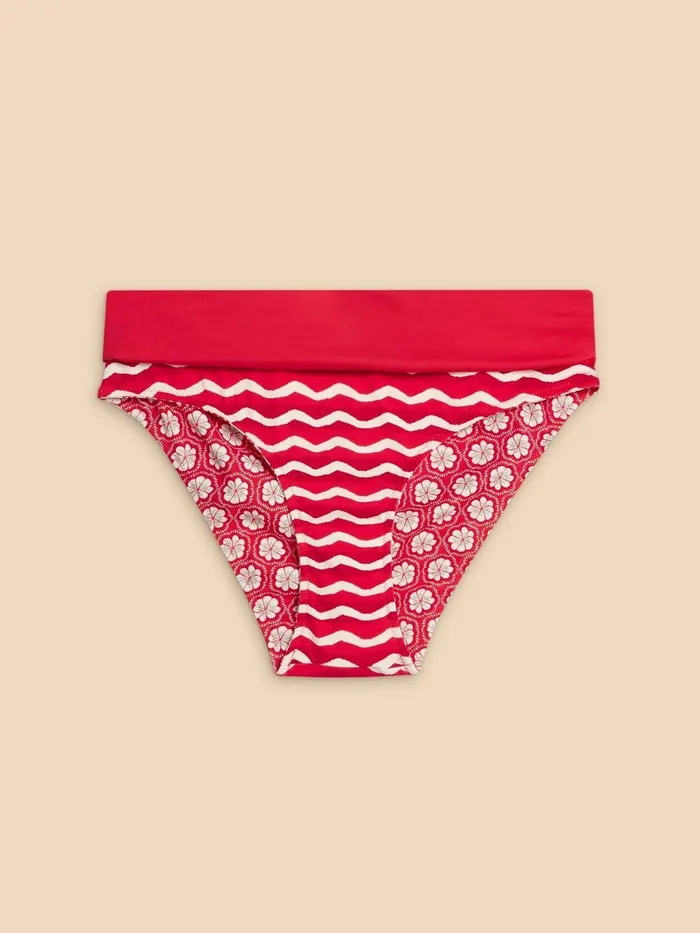 Reversible Fold Down Bottom Red Multi Women White Stuff Swimwear Reversible Fold Down Bottom Red Multi Women White Stuff Swimwear