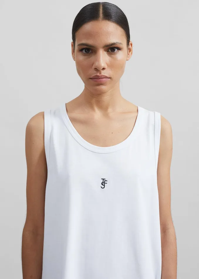 Rexy Embroidered Tank Top 8211 White WomenMen The Frankie Shop Clothing