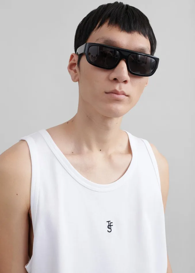 Rexy Embroidered Tank Top 8211 White WomenMen The Frankie Shop Clothing