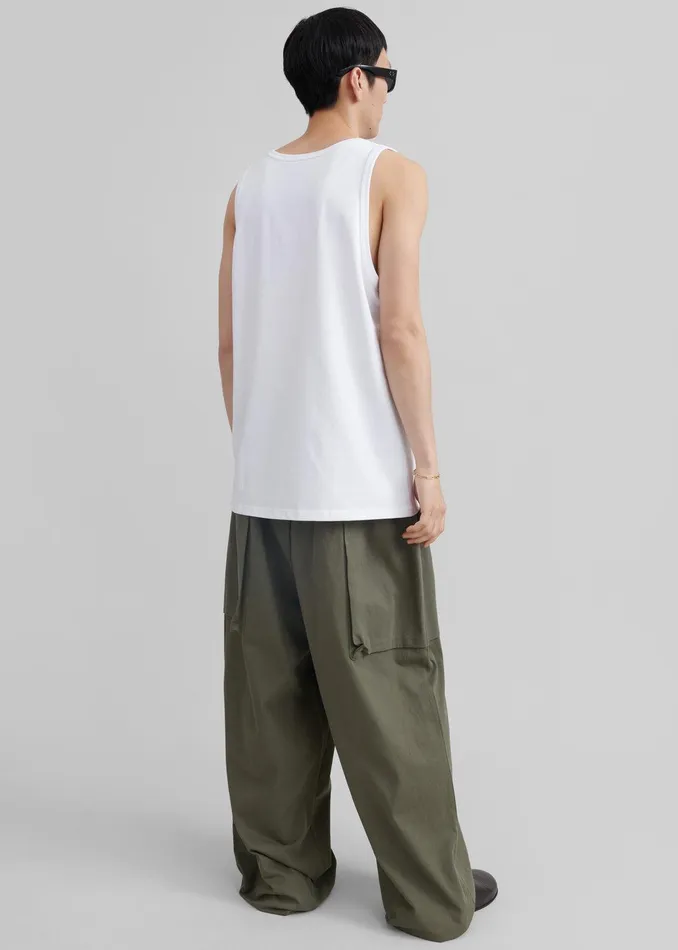 Rexy Embroidered Tank Top 8211 White WomenMen The Frankie Shop Clothing