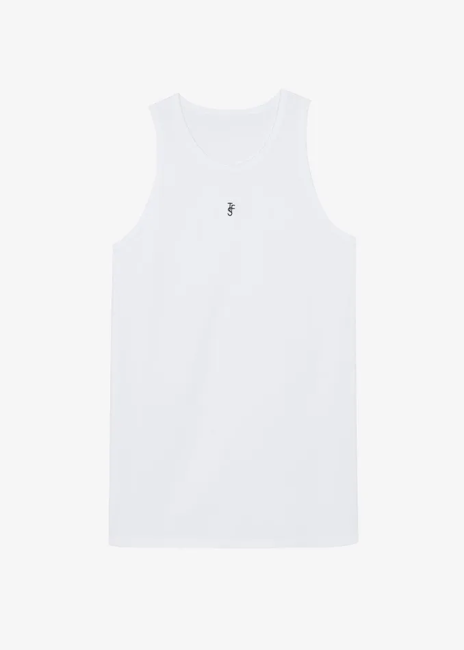 Rexy Embroidered Tank Top 8211 White WomenMen The Frankie Shop Clothing