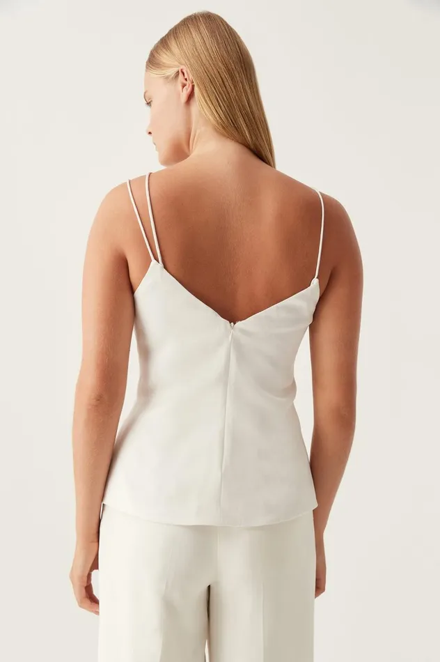 Riddle Button Down Top Ivory Women Aje Tops Riddle Button Down Top Ivory Women Aje Tops