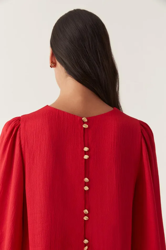 Riya Blouse Scarlet Red Women Aje Tops Riya Blouse Scarlet Red Women Aje Tops