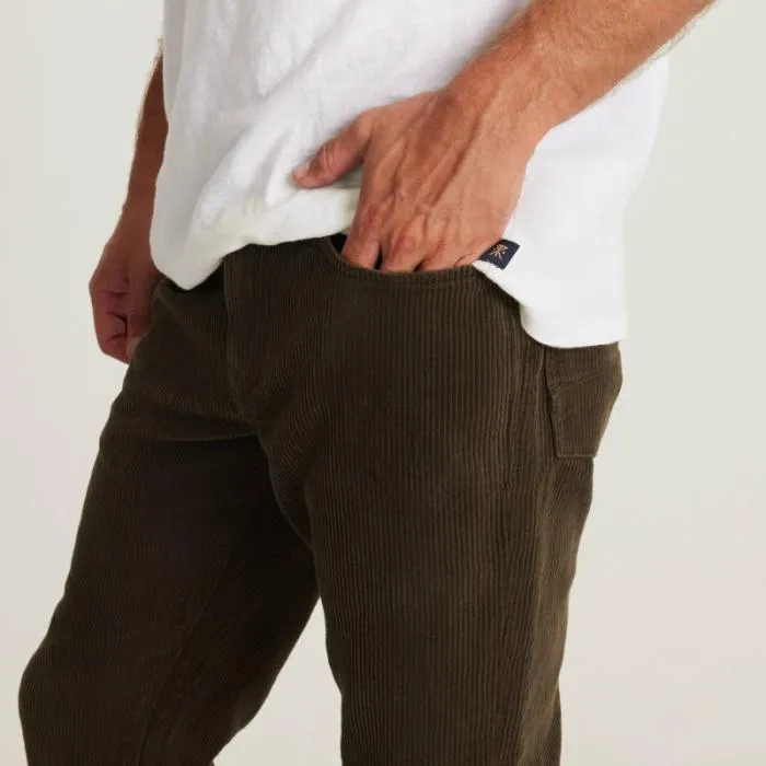 Roark Jeans Men HWY 128 Straight Fit Corduroy 5pocket Pants Kaffa Roark Jeans Men HWY 128 Straight Fit Corduroy 5pocket Pants Kaffa