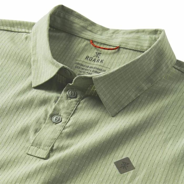 Roark Shirts Men Bless Up Breathable Stretch Polo Shirt Dusty Green Roark Shirts Men Bless Up Breathable Stretch Polo Shirt Dusty Green