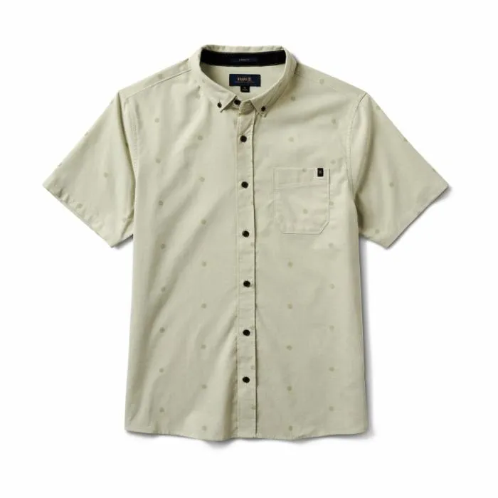 Roark Shirts Men Scholar Stretch Organic Short Sleeve Button Up Shirt Chaparral