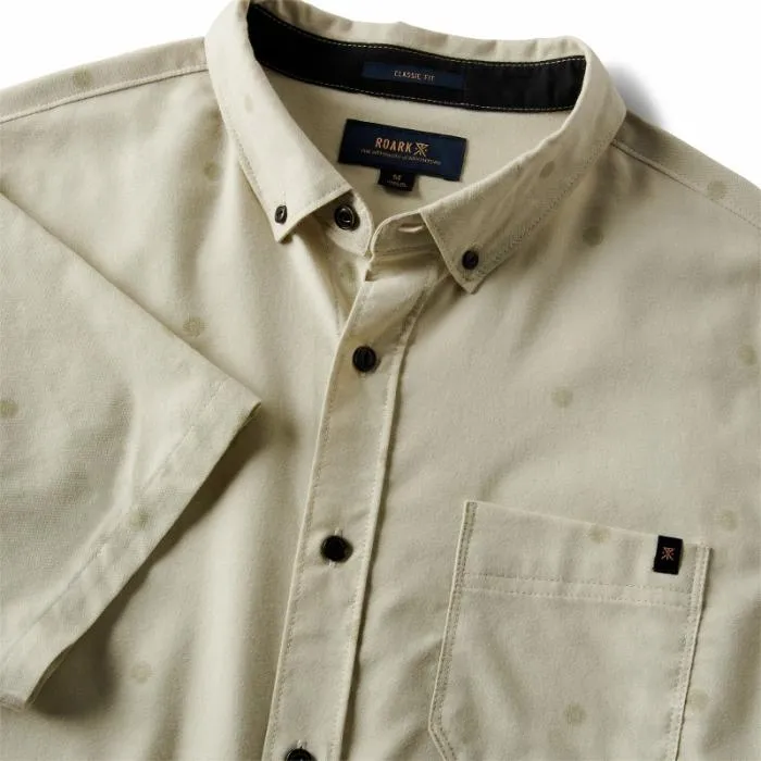 Roark Shirts Men Scholar Stretch Organic Short Sleeve Button Up Shirt Chaparral Roark Shirts Men Scholar Stretch Organic Short Sleeve Button Up Shirt Chaparral
