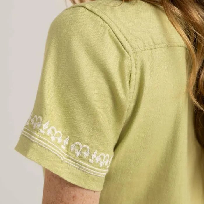 Roark Shirts Women Camp Button Up Shirt Pear Roark Shirts Women Camp Button Up Shirt Pear