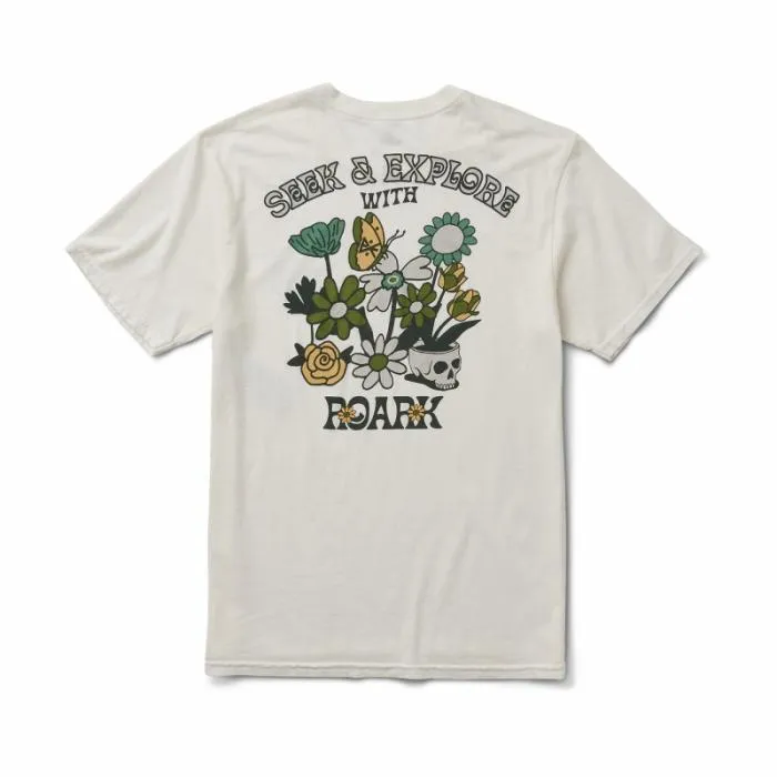 Roark Tees Men Seek and Explore Premium Tee Off White