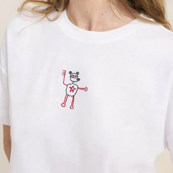 Roark Tees Women Bear Boxy Tee Basquiat Premium Tee White Roark Tees Women Bear Boxy Tee Basquiat Premium Tee White
