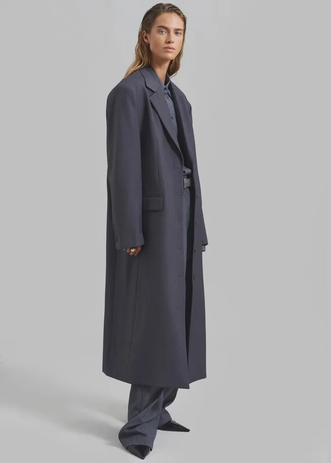 Robinson Long Coat 8211 Grey Women The Frankie Shop Clothing