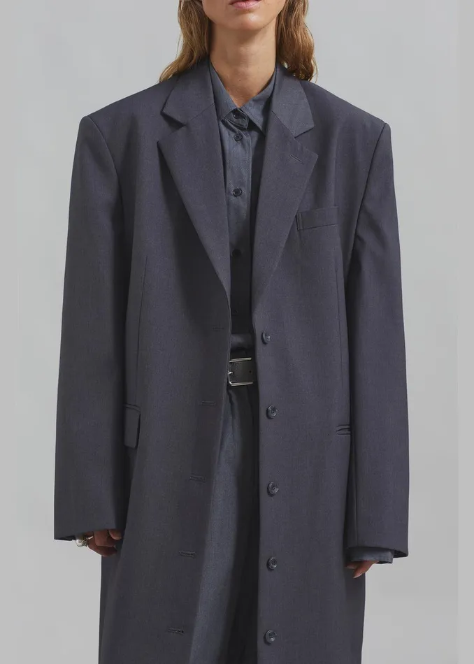 Robinson Long Coat 8211 Grey Women The Frankie Shop Clothing