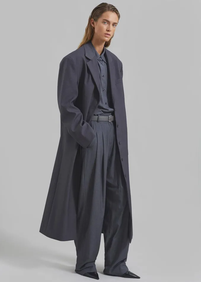 Robinson Long Coat 8211 Grey Women The Frankie Shop Clothing