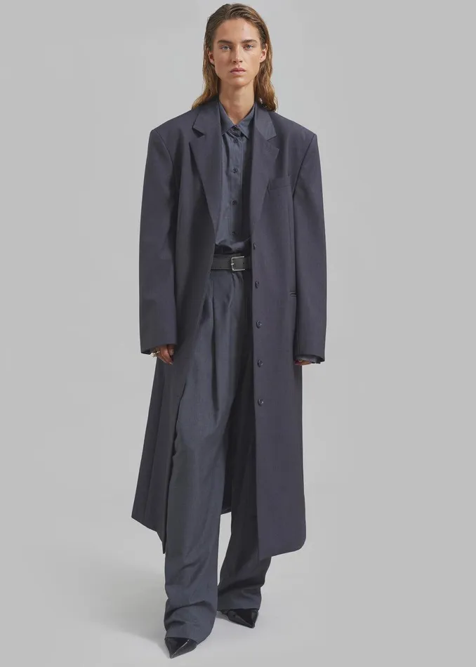 Robinson Long Coat 8211 Grey Women The Frankie Shop Clothing