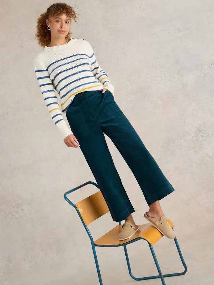 Romy Cord Culottes Dk Teal Women White Stuff Trousers