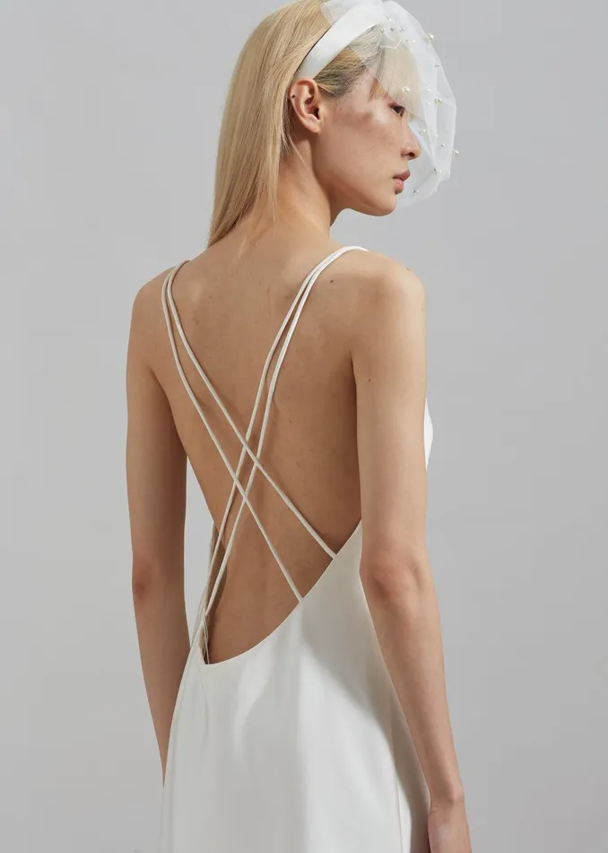 Rotate Satin Mini Slip Dress 8211 Egret Women The Frankie Shop Clothing