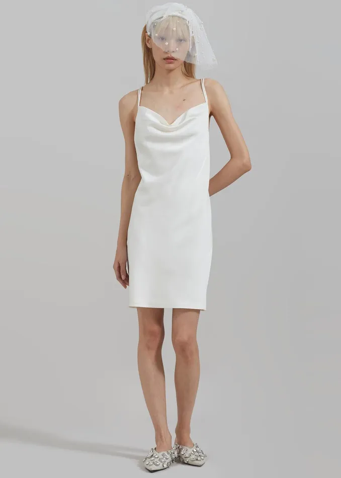 Rotate Satin Mini Slip Dress 8211 Egret Women The Frankie Shop Clothing