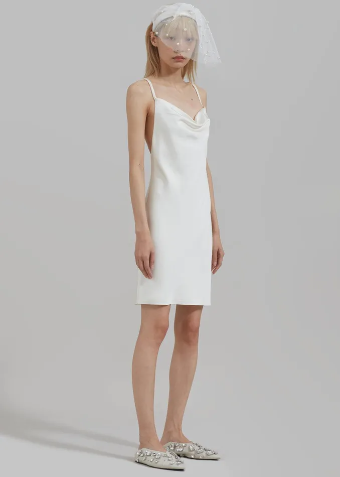Rotate Satin Mini Slip Dress 8211 Egret Women The Frankie Shop Clothing