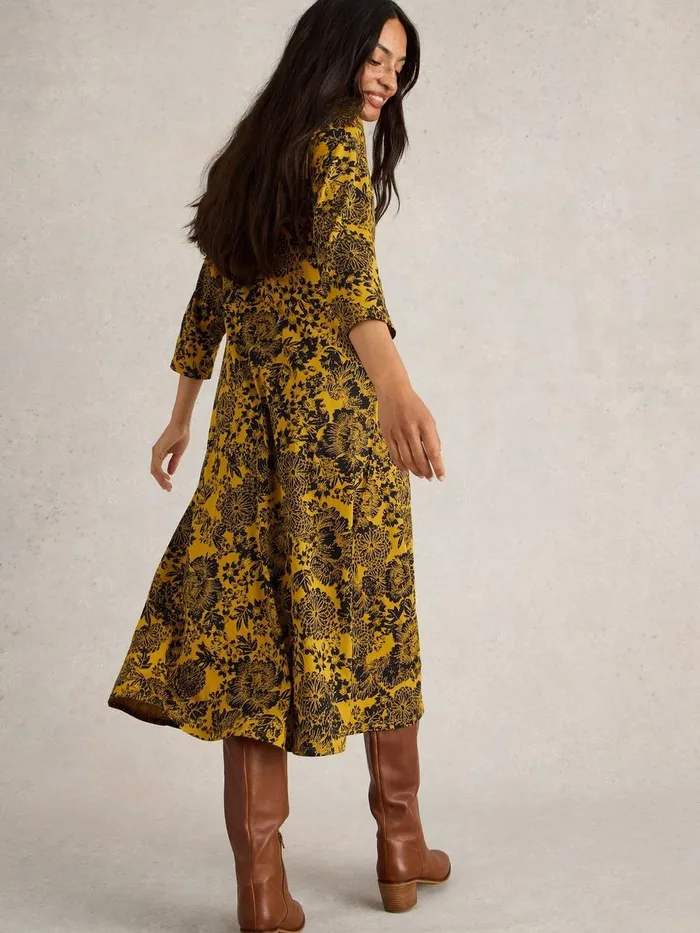 Rua Midi Jersey Shirt Dress Chartreuse Print Women White Stuff Dresses Rua Midi Jersey Shirt Dress Chartreuse Print Women White Stuff Dresses