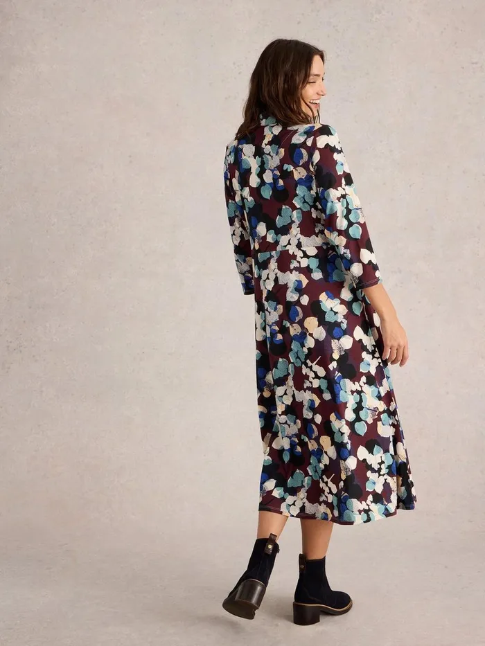 Rua Midi Jersey Shirt Dress Plum Multi Women White Stuff Dresses Rua Midi Jersey Shirt Dress Plum Multi Women White Stuff Dresses