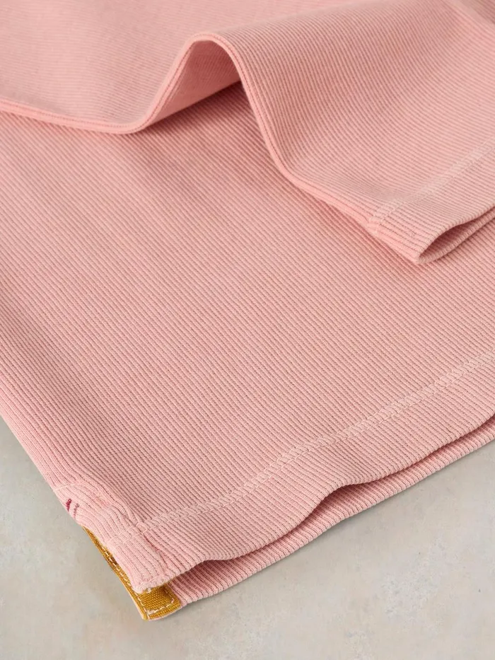 SADIE LONG SLEEVE RIB TEE Dusty Pink Women White Stuff Tops and Tees SADIE LONG SLEEVE RIB TEE Dusty Pink Women White Stuff Tops and Tees